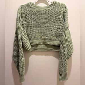 Women's Green Knit Sweater